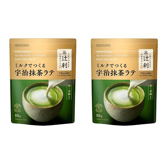 Tsujiri Uji Matcha Latte Made with Milk 80g ×2 Packs