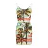 Women's Fashion Casual Summer Printed Loose Sleeveless Strappy Front Pockets V Neck Dress