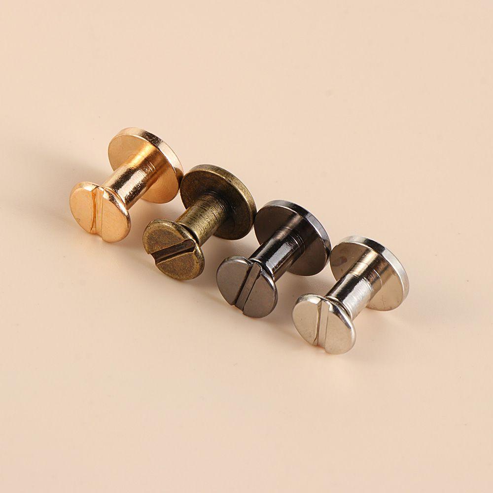 10sets DIY Hats Decoration Nail Scrapbooking Garment Brass Nail Rivets Screw Cloth Button