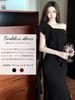 Cabaret Long Party High Mermaid Maxi Fashionable and Elegant [BaiFuFen] Dress, Dress, Dress, One-Shoulder Ruffle, Slit, Dress, Off-the-Shoulder,