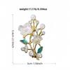 Elegant Flower Pearl Brooch Gold Tone Shell Petal Lapel Pin For Women Suit Coat Dress Jewelry Gift