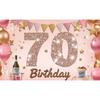 Birthday Decorations Elegant Custom Banner Birthday Backdrop Glitter Mitzvah Backdrop For  Photo Shoot Party
