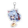 Game Keychains Acrylic Figure School Bag Keychian Holder Key Ring For Children Girl Men Accessories