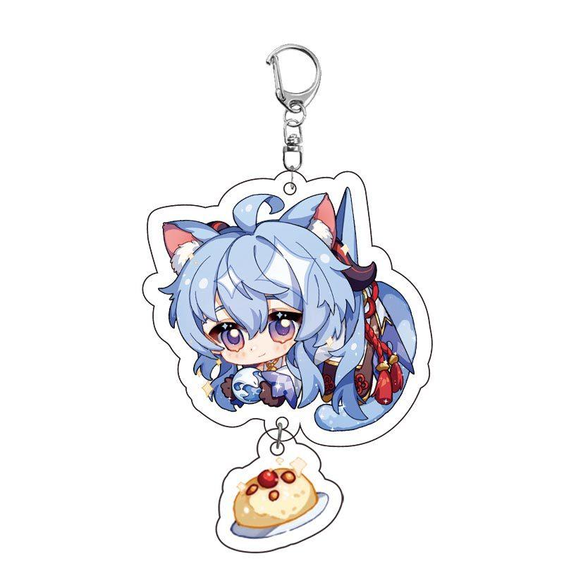 Game Keychains Acrylic Figure School Bag Keychian Holder Key Ring For Children Girl Men Accessories