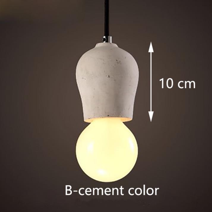 3 style kolorowe krótkie Loft Nordic Cement wisiorek światła nowoczesna lampa led E27 110 V przewód restauracja!