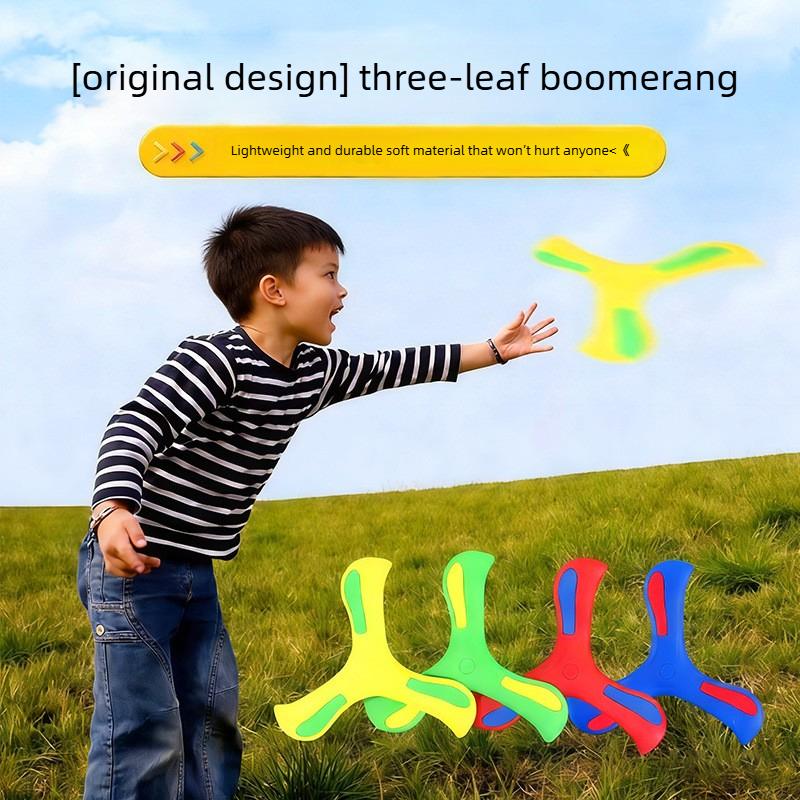 Boomerang Glow-in-the-dark Frisbee, Soft and Luminous Boomerang for Kids, Outdoor Toy for Boys