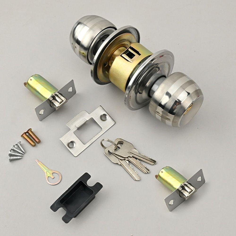 Doorknobs Entrance Door Lock Stainless Steel Interior Lock Lock Mechanism Door Handle  Bedroom