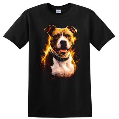 Dog Portrait T Shirt Cute Pitbull Dog Lover Gift Graphic Tee