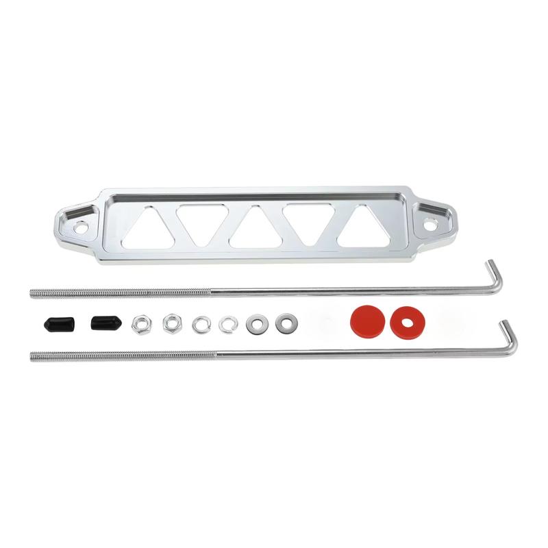 Universeller Dreieck-Batterieträgerhalter aus Aluminiumlegierung für Autos, 5-Loch, Schlosszubehör, Zurrhalterungs-Halterungs-Kit mit 10-Zoll J-Bolzen