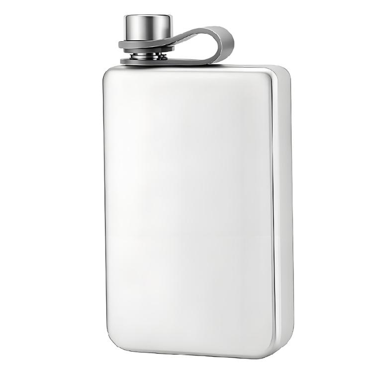 Flachmann für Männer 9OZ Edelstahl Hip Flask Whiskeys Spirituosenflasche mit Schraubverschluss für Outdoor Camping Wandern Vatertag Geschenk