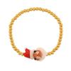 Festive Gingerbread Man Beaded Bracelet: Unique, Colorful Design for Women - Perfect Autumn/Winter Layered Best Friend Gift