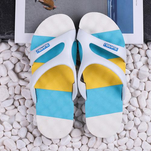 Fashion Men's Slippers Korean Version Men's Summer Lovers One-word Slippers Anti-skid Beach Slippers Men's  and Women's Slippers
