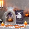 1/2/4/5Pcs Pocket Hug Ghost with Positive Card Emotional Support Ghost Token Mini Halloween