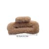 10.5cm Plush Square Hair Clip Women's Korean Style Ins Simple And Versatile Grab Clip Fashion Shark Clip Hair Accessories