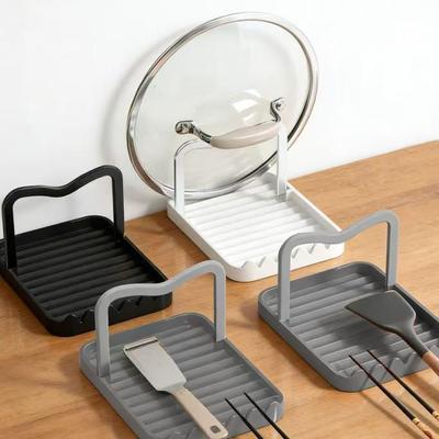 Multi-functional Kitchen Rack: Pot Lid, Cutting Board, Spoon, and Spatula Holder