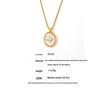 Brand French Retro Mother-of-Pearl Zircon Inlaid Copper Pendant with 18k Gold Plated Titanium Steel Chain
