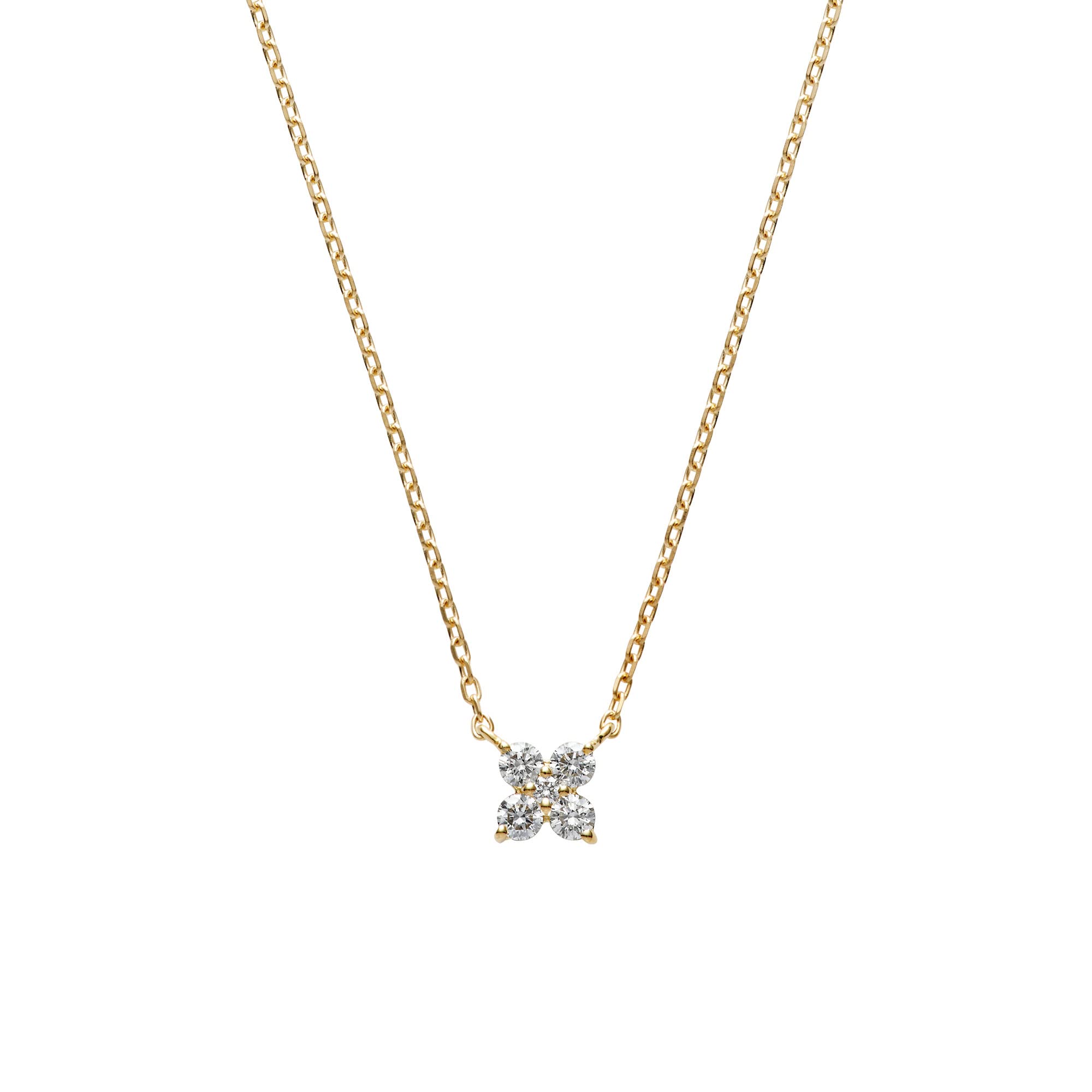 

Намисто з жовтого золота K18 з діамантами та пелюстками віночка AGVN594440DI [Vendome Aoyama] [Офіційне] 0.1 карата