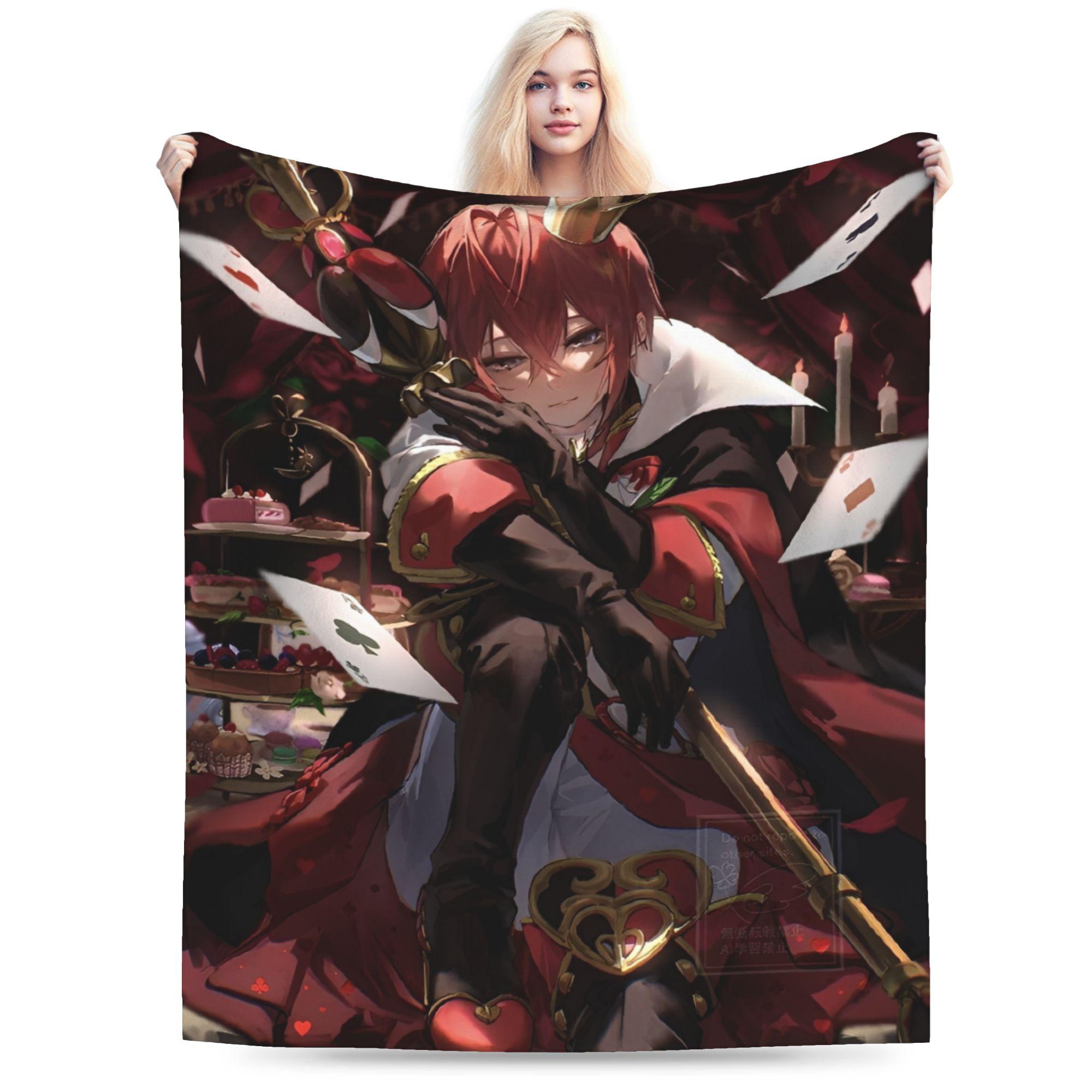 

Twisted-Wonderland the Animation Anime Blankets Flannel Cozy Super Soft Throw Blankets for Bedding Rug Piece 75cmx90cm