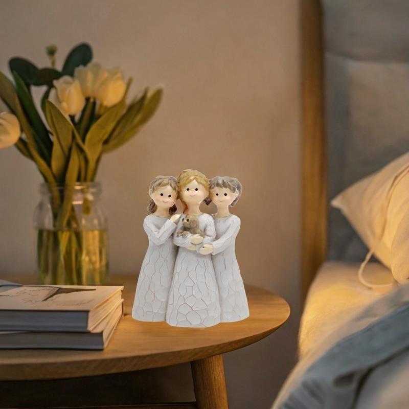 Resin Sister Statue Figurines,Sister Sculptures Friendship Christmas Thanksgiving Gift for Sister Best Friend Women