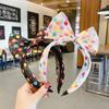 1pc New Mesh Camouflage Spot Headband with Sheer Bowknot Exquisite Hairband for Women Cute Hair Ring