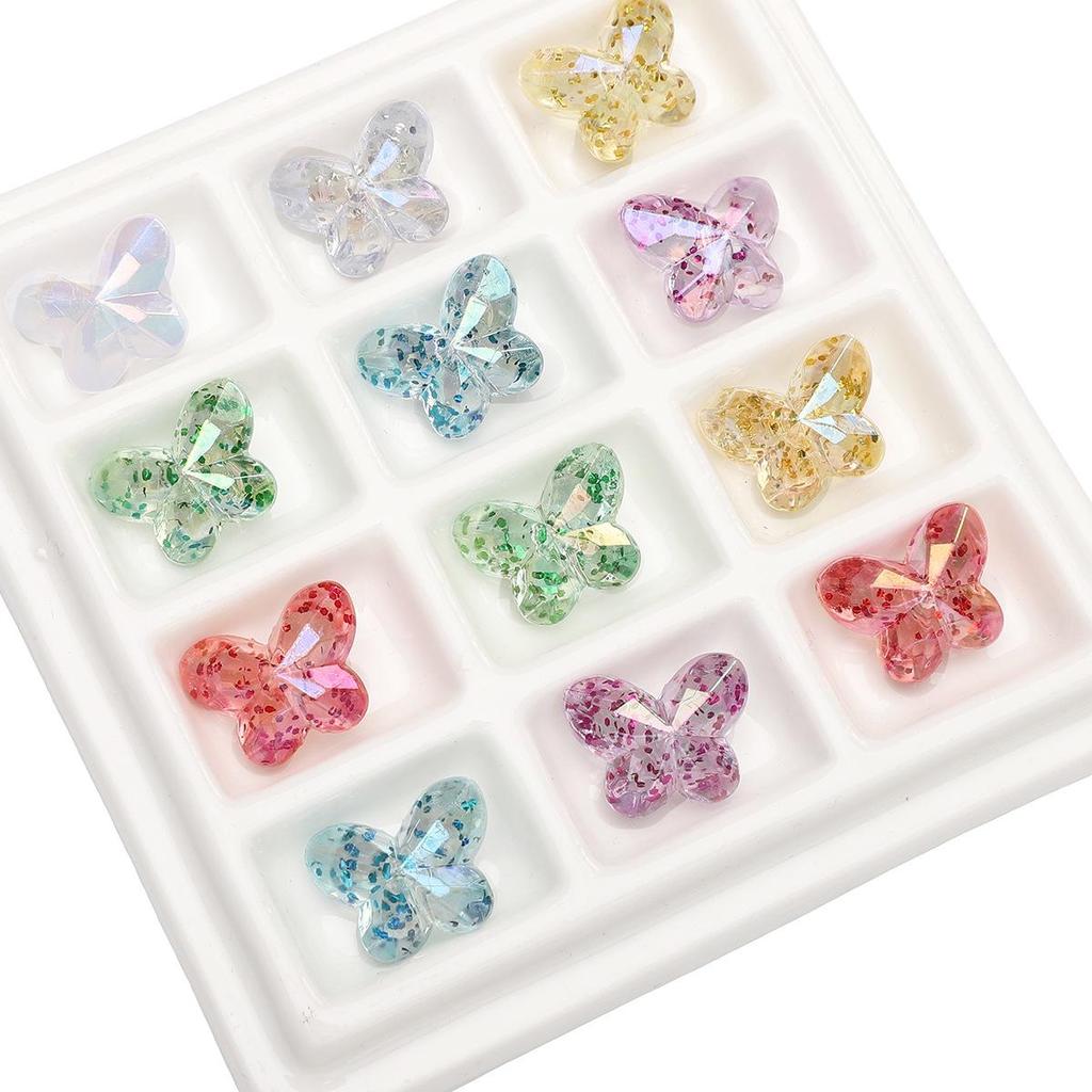 Colorful Acrylic Butterfly Beads for DIY Hairpin Bracelet Decoration