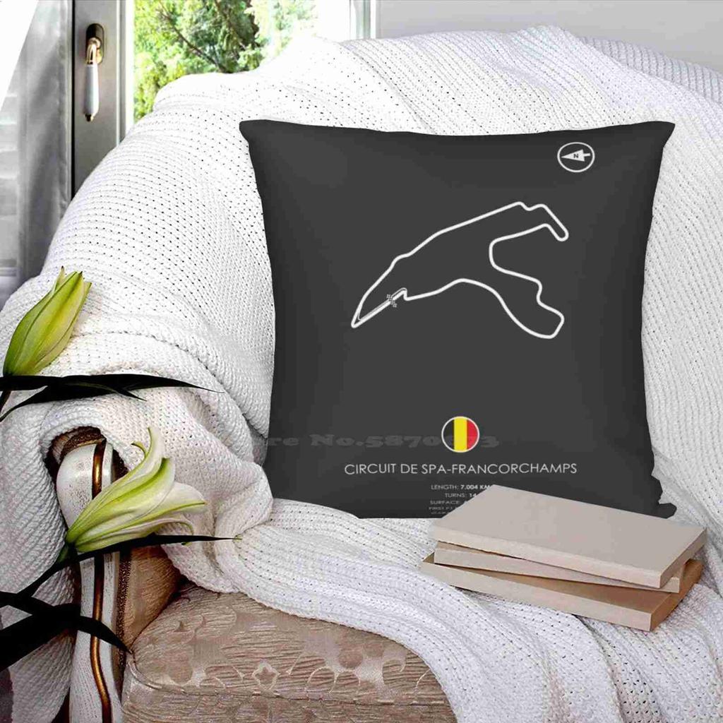 Circuit De Spa - Francorchamps Heim Sofa Auto Kissenbezug Kissenhülle Circuit De Spa Francorchamps Grand Prix Autos Flagge GP Motor