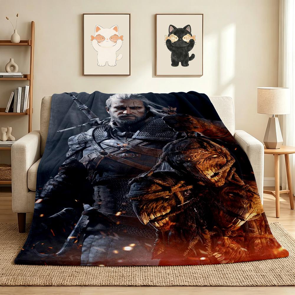 Witcher Flannel Blanket Throw Blanket Soft Warm Sofa Bed Camping Car home Decor Unique Christmas Gift C9302599