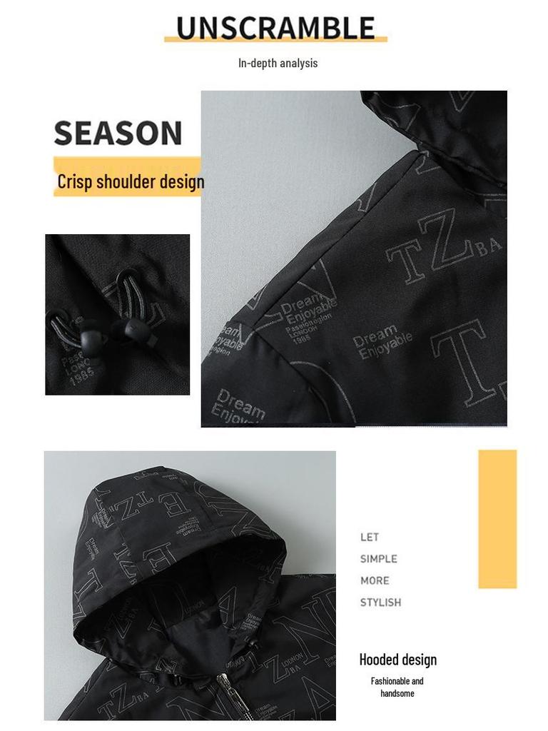 Autumn 2021 Trendy Plus Size Men's Jacket - Versatile Fashion, Fits Up to 300 Jin