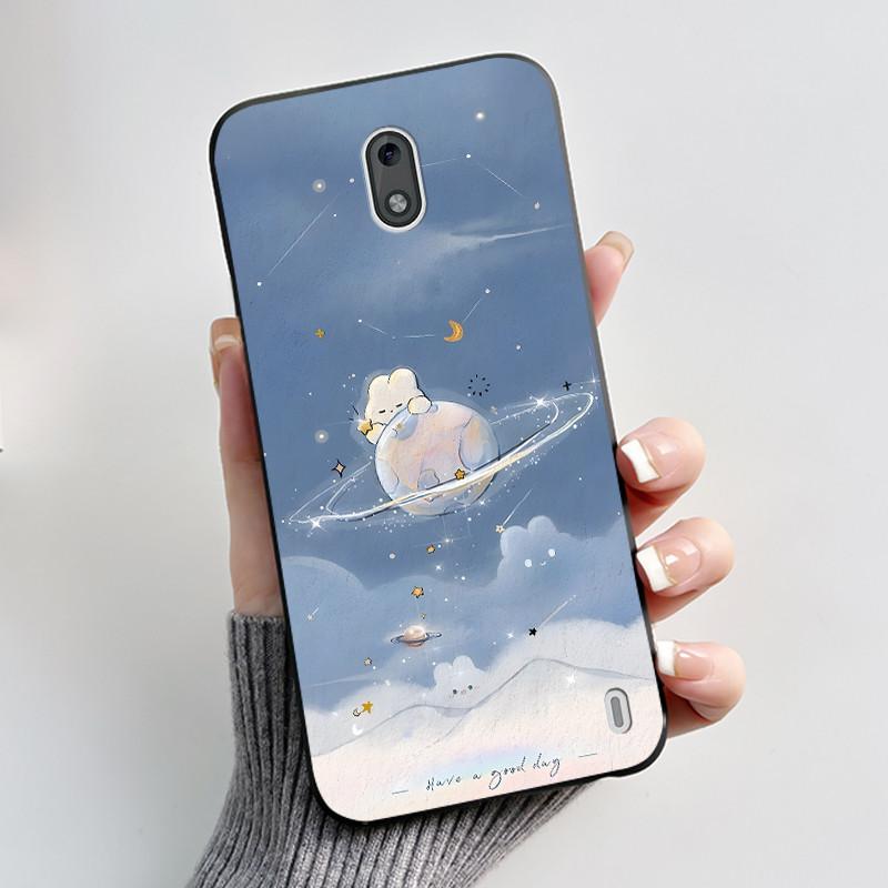 Casing For Nokia 2 2.1 2.2 3 3.1 Case Aesthetic Fashion Cute Cat Shockproof Back Cover Black Slim Soft TPU Silicone Phone Case