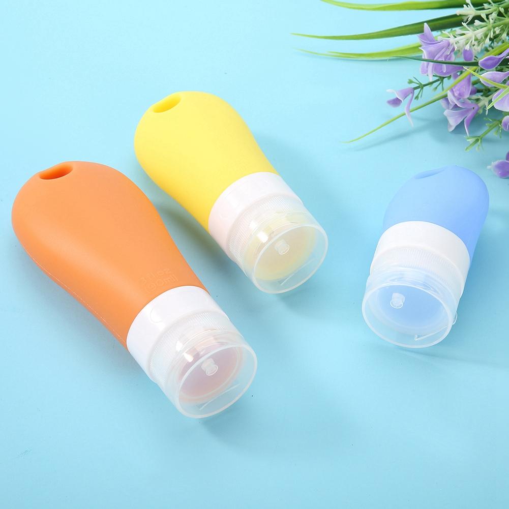 Portable Silicone Travel Bottle Set Lotion Shampoo Shower Empty Press Container 01
