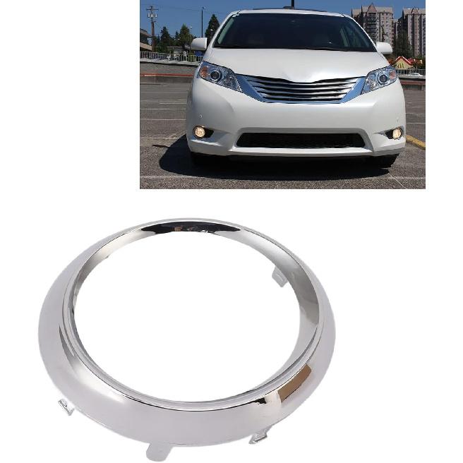 Chrome Trim Bezel Cover Rings,TO1038150 Fog Driving Lamp Chrome Bezel Fit for SE 20112017 (Left 57731FJ030)