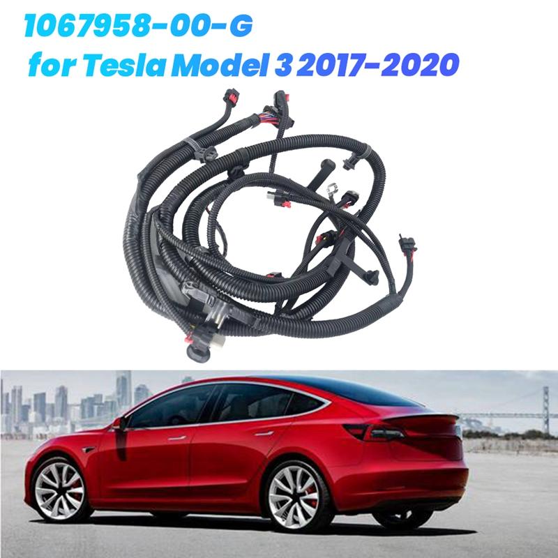 

Car Front Bumper Radar Harness Reverse Wiring With Fog Light Plug 1067958-00-G For Tesla Model 3 2017-2020 106795800G чёрный