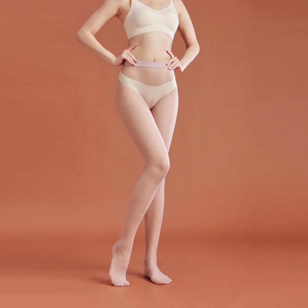Unisex Ultra-Thin Transparent Black Velvet Tights - Plus Size