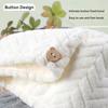 Wheat Ears Dry Hair Cap Coral Velvet Cute Bear Buckle Soft And Comfortable Simple Water-Absorbent Quick-Dry Shower Cap