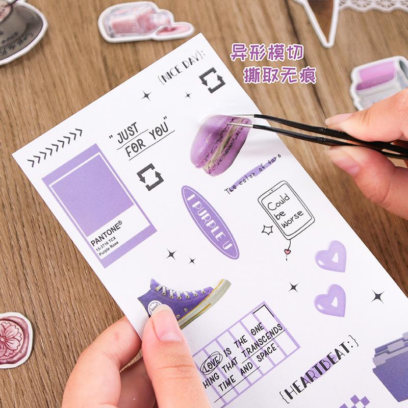 4 Sheets Cartoon Diary Decorative Materials Paper Cute Handwritten Sticker