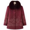 Autumn and winter woolen jacket, piled and thickened clothes, winter coat, old lady, cotton-padded clothes, women