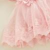 Newborn Baby Girl Romper Dress 2 Pcs Outfits Mesh Lace Patchwork Ruffle Bodysuit and Headband Cute Summer Clothes