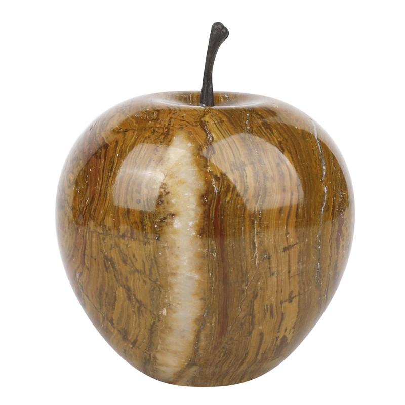Natural Marble Handmade Apple Afghan Jade Fruit Ornaments Paperweight Table Decoration Photography Props Christmas Gifts 5cm