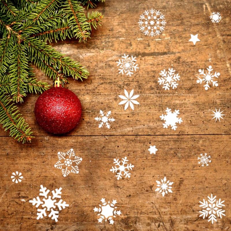 Snowflakes Stencil Christmas Templates Reusable PET Stencils for Kid Graffiti Drawing Scrapbooking Christmas Party Decor