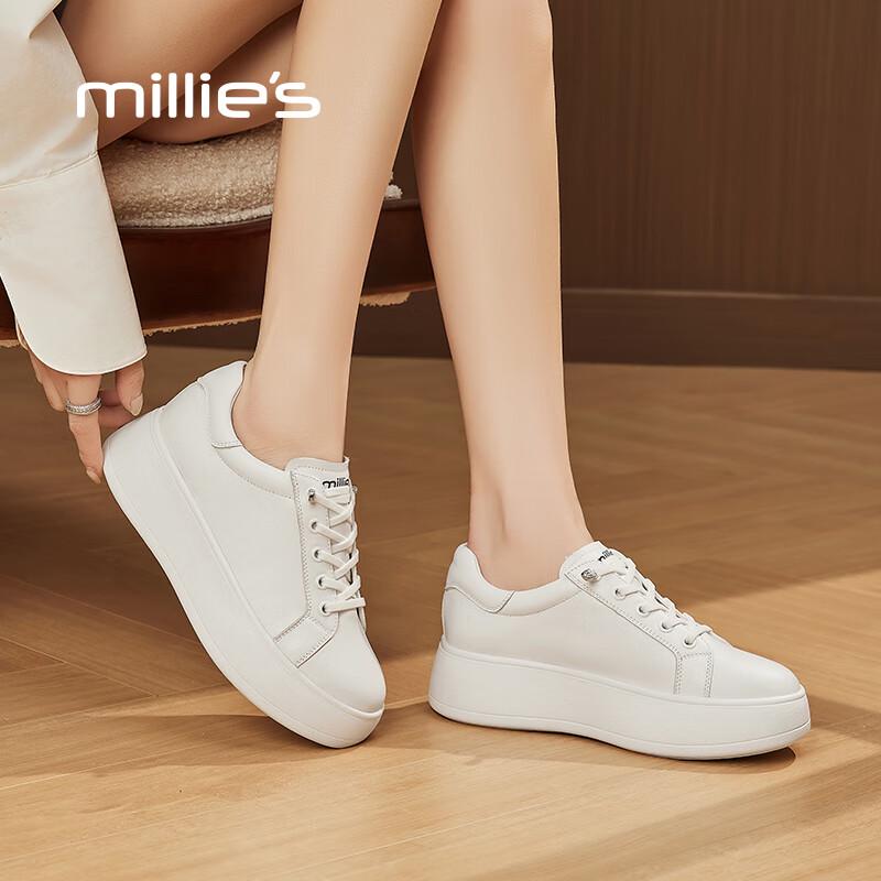 Millies Women s Leather Platform Sneakers 37
