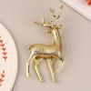 3pcs Christmas Simulation Sika Deer Reindeer Fairy Tale Garden Props Animal Statue Home Elk Shop Display Cabinet Ornaments