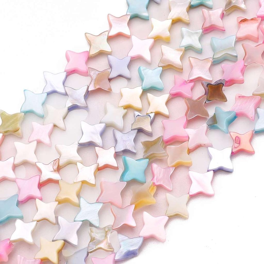 Natural Seashell Moon Round Star Beads For DIY Necklace Bracelet Earrings Jewelry Making