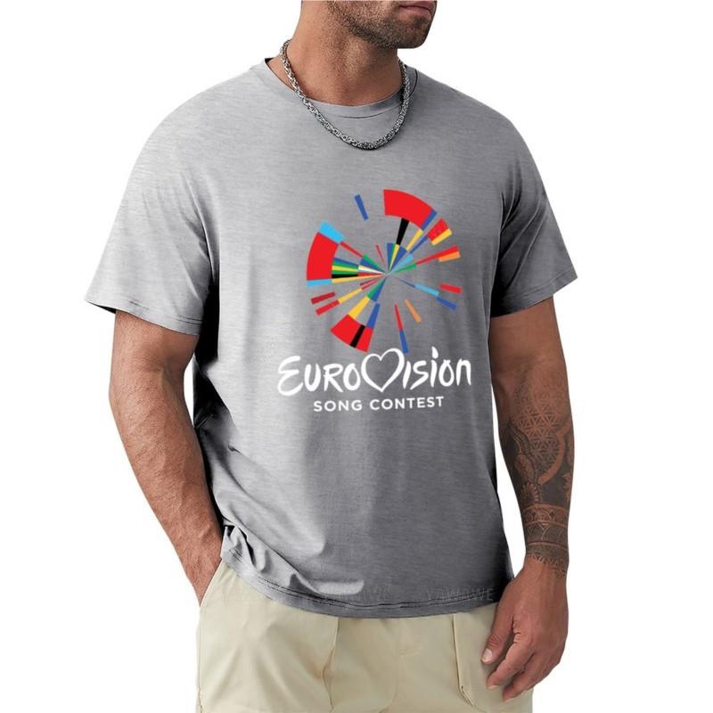 tshirt man summer tees eurovision song contest classic logo T-Shirt summer clothes Blouse men clothing