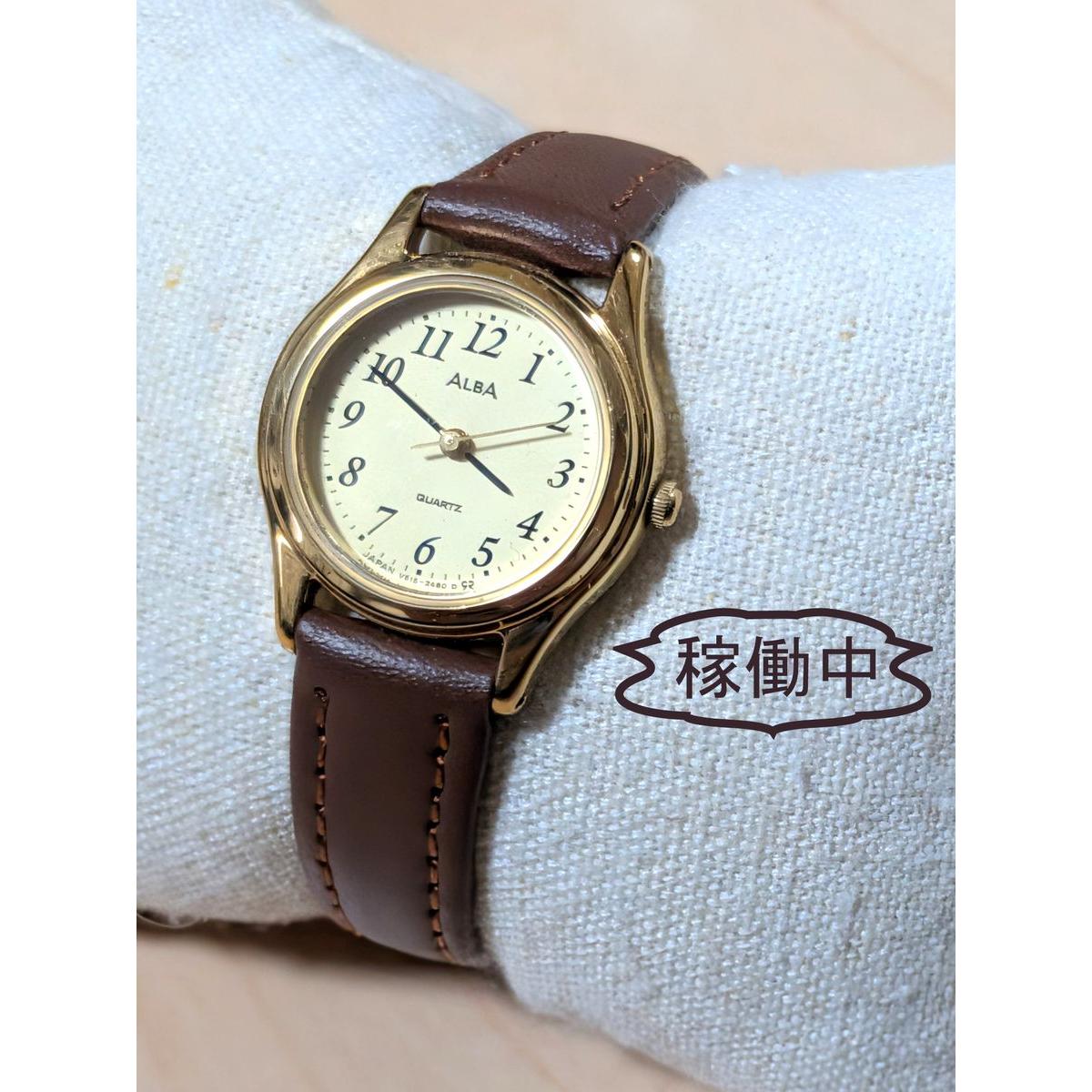 Working item SEIKO ALBA ladies watch USED * Long-term storage item * New belt replaced * Battery replaced * Ready for immediate use