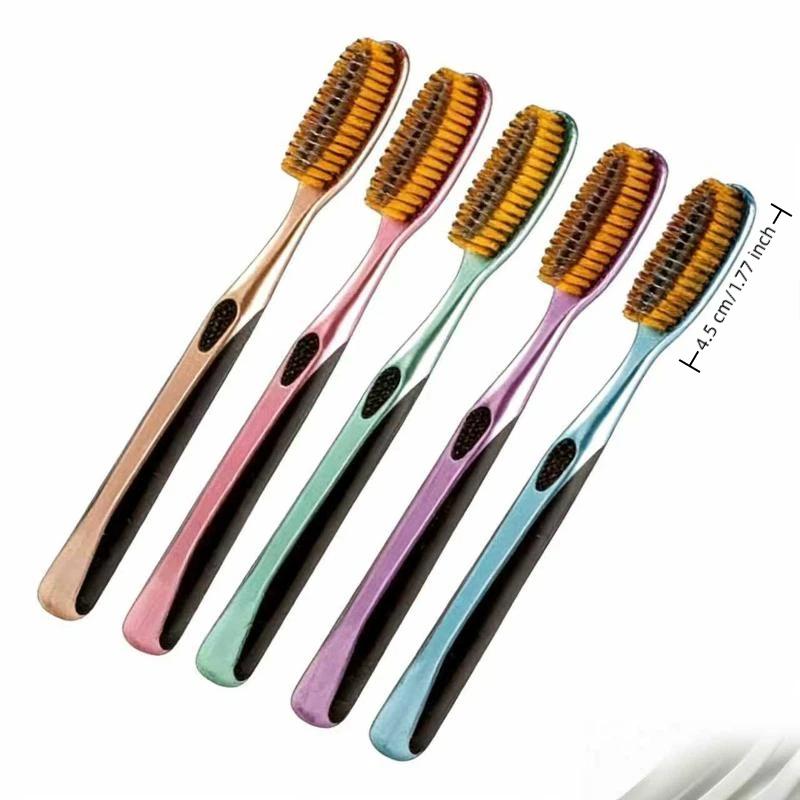 Soft Bristled Large Head Toothbrush Anti-Slip Wide Grip Handle 1/5 Pcs Optional Suitable for Student Dorm Oral Care