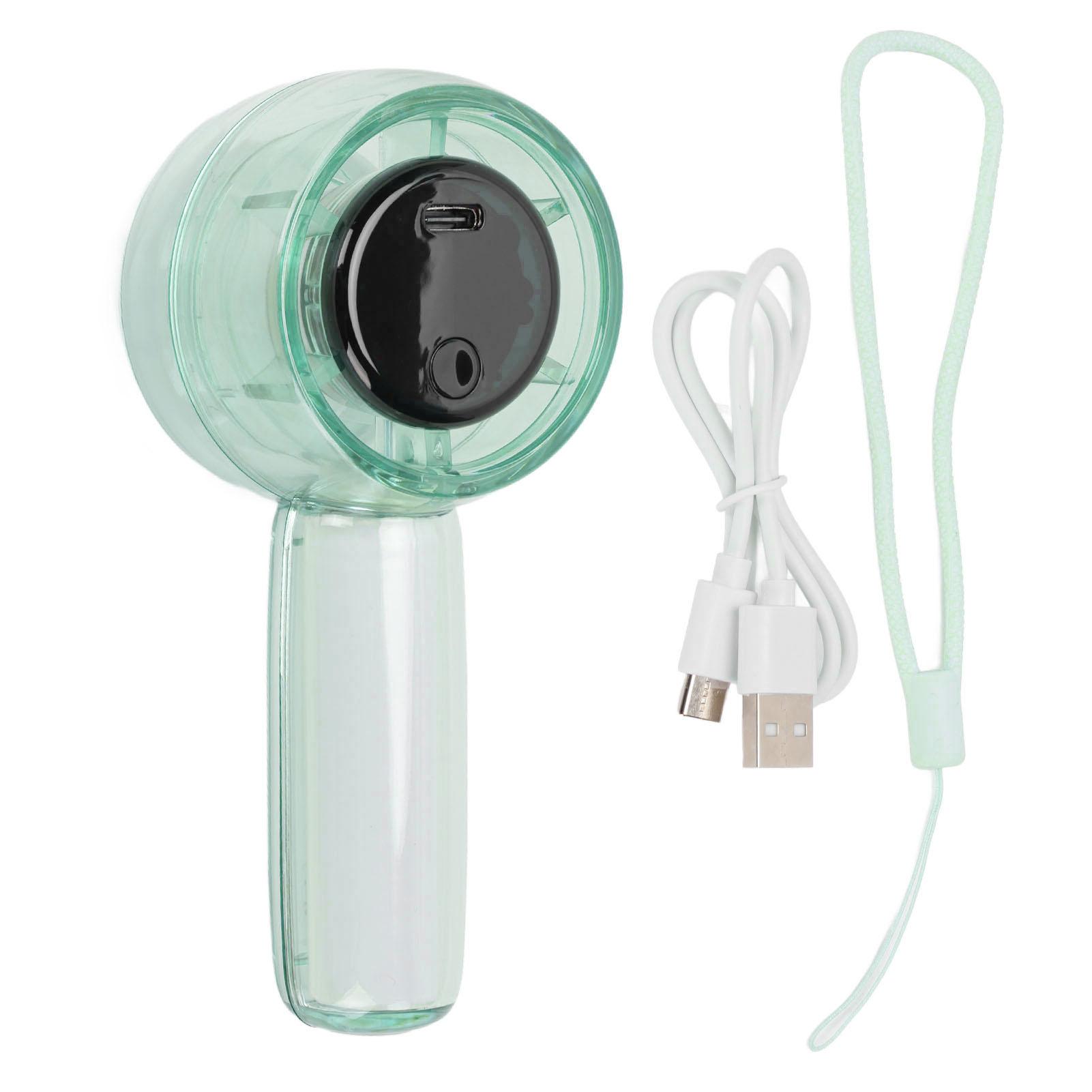 

Handheld Turbo Fan 5 Speeds Stepless Adjustable Rechargeable Portable Small Handheld Fan with синий