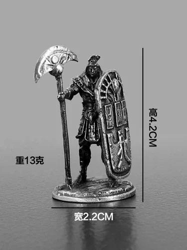 Mumienkrieger Pharaonenwachen Mini Skulptur Retro Metall Soldat Modell Tischspiel Schach Ornament Sammlung Handwerk Jungen Geschenke