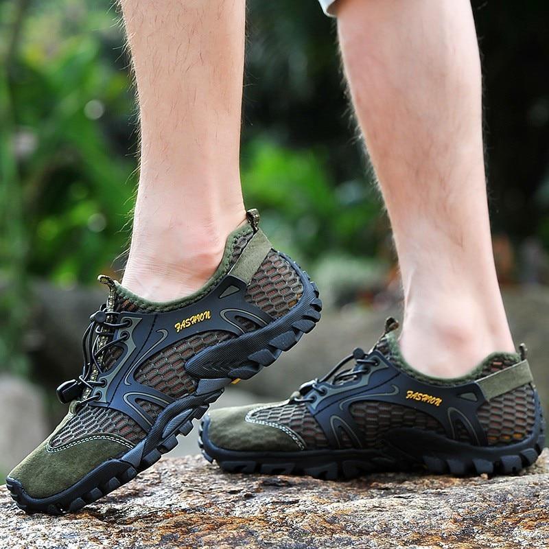 Plus Size 39-50 Hiking Trekking Sneakers Men Quick Dry Water Aqua Shoes Non Slip Breathable Outdoor Sport Shoes