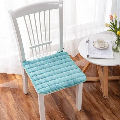 Square Plush Flannel Dining Chair Cushions with Shoulder Strap - All-Season Thin Warmth, Cozy Stool Accessories