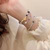 iF ME Colorful Bead Broken Silver Chain Bracelet for Women Artificial Pearls  Smiling Face Bracelets Jewelry Accessories
